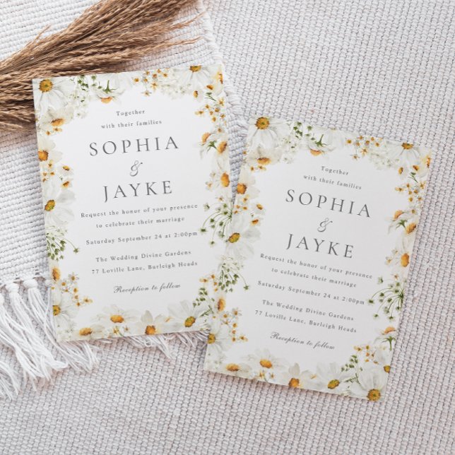 Beautiful White Flowers Spring Wedding Invitation (Creator Uploaded)