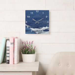 Beautiful White Foam Waves Wall Clock