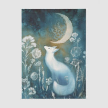 Beautiful White Fox Cyanotype Printing