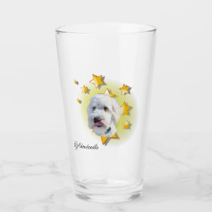 Beautiful White Goldendoodle is a Star    Glass