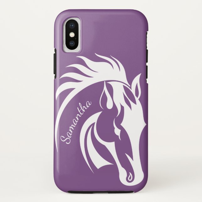 Beautiful White Horse Design iPhone X Case (Back)