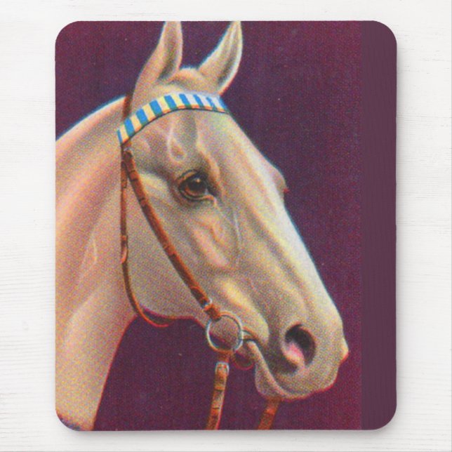  beautiful white horse mouse mat (Front)