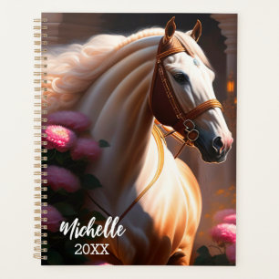 Beautiful White Horse Planner
