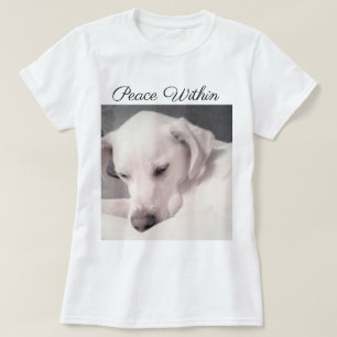 Beautiful White Labrador Mix Dog Peace Within T-S T-Shirt