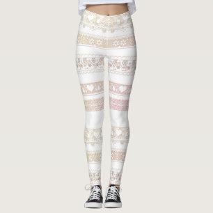 Beautiful, white, lace leggings, lace, braid leggi leggings