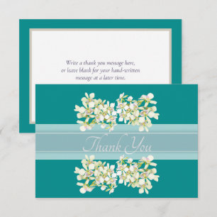 Beautiful White Orchid Clusters Modern Thank You Card