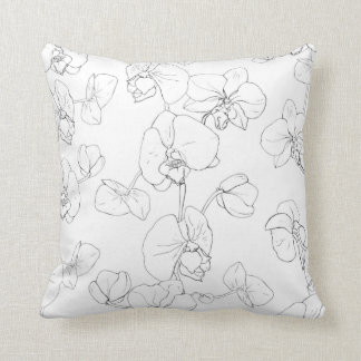 beautiful white orchids cushion