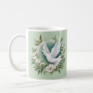 Beautiful White Peace Dove Coffee Mug