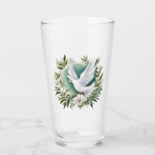 Beautiful White Peace Dove Glass