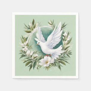 Beautiful White Peace Dove Napkin