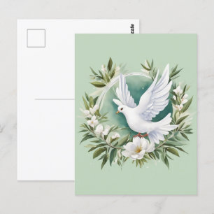 Beautiful White Peace Dove Postcard