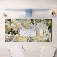 Beautiful white peony and magnolia pattern