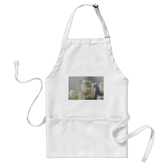 Beautiful White Spring Tulips Standard Apron (Front)