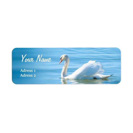 Beautiful White Swan - Address Label
