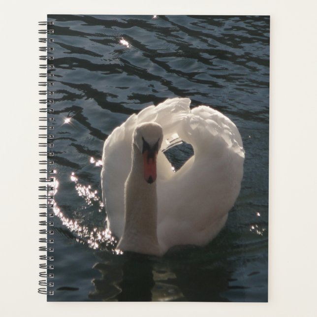 Beautiful white swan planner (Front)