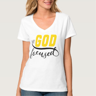 Beautiful white-tee "God Focused! T-Shirt