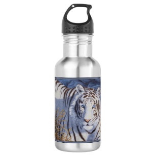 Beautiful White Tiger with Crystal Blue Eyes 532 Ml Water Bottle