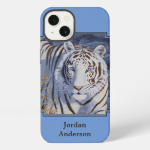 Beautiful White Tiger with Crystal Blue Eyes iPhone 13 Case