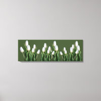 Beautiful white tulip flower green modern floral