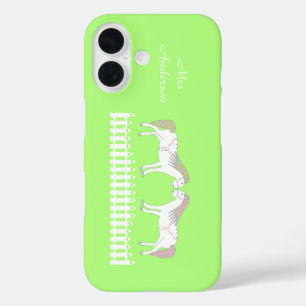 Beautiful White Wedding Horses Custom iPhone 16 Case
