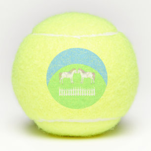 Beautiful White Wedding Horses Tennis Balls