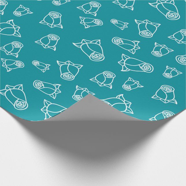 Beautiful White Wedding Roses Engagement Seamless Wrapping Paper (Corner)