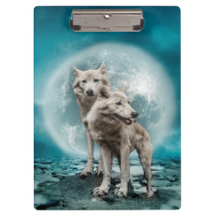 Beautiful White Wolves Clipboard