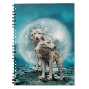 Beautiful White Wolves Notebook