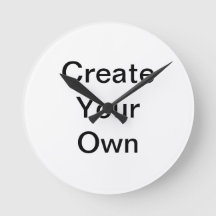 Beautiful White Your Image Here Wall Clock