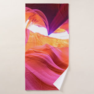 Beautiful wide angle view of amazing sandstone for bath towel