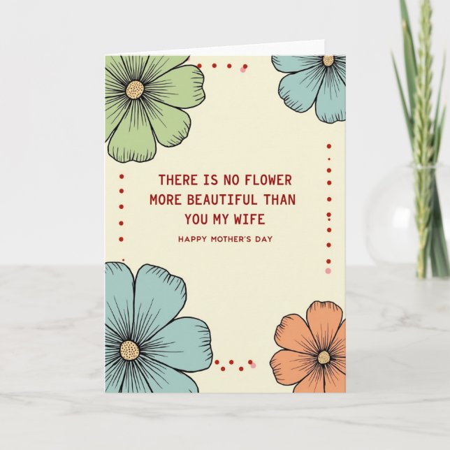 Beautiful Wifes Day Wish Card (Front)