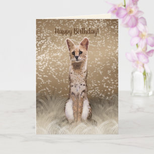 Beautiful Wild African Serval Cat Card