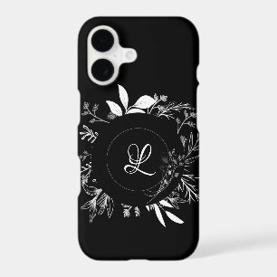 Beautiful Wild Flowers Doodle Monogram Case-Mate i