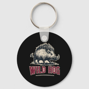 Beautiful Wild Hog Graphic for Man and Woman Key Ring
