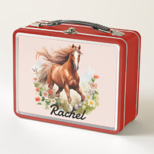 Beautiful Wild Horses Metal Lunch Box
