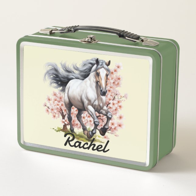 Beautiful Wild Horses Metal Lunch Box (Front)