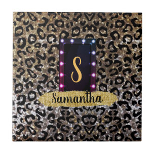 Beautiful Wild Monogram Elegant Chic Tile