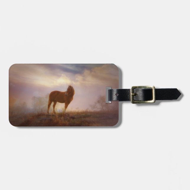 Beautiful Wild Mustang Horse Luggage Tag (Front Horizontal)