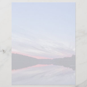 Beautiful Wilderness Sunset over Lake Photo