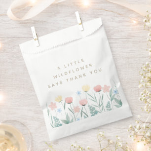 Beautiful Wildflower Bouquet Birthday Favour Bags