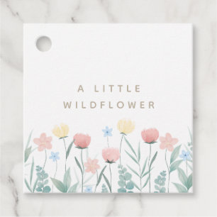 Beautiful Wildflower Bouquet Birthday Favour Tags