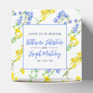 Beautiful wildflower floral pattern wedding favour box