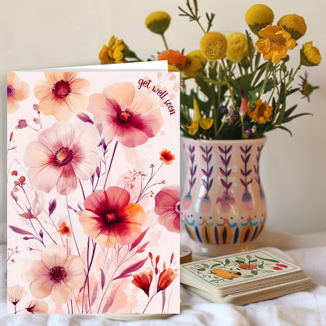 Beautiful Wildflowers Flowers GET WELL SOON Card (Beautiful Wildflowers Flowers GET WELL SOON Card
)
