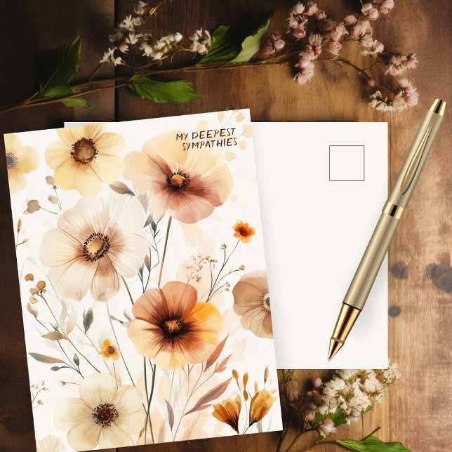 Beautiful Wildflowers Flowers SORRY FOR YOUR LOSS Postcard (Beautiful Wildflowers Flowers SORRY FOR YOUR LOSS Postcard
)