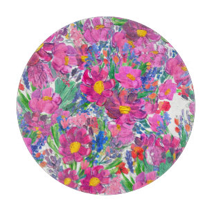 Beautiful Wildflowers: Hand Drawn Artistry. Cutting Board