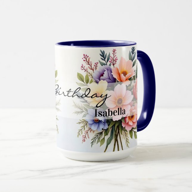 Beautiful Wildflowers Modern Luxury Collection Mug (Front Right)