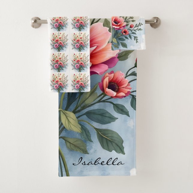 Beautiful Wildflowers Popular Luxury Collection Bath Towel Set (Insitu)