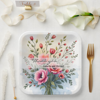 Beautiful Wildflowers Popular Luxury Collection Paper Plate