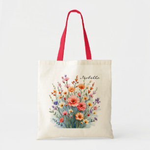 Beautiful Wildflowers Trendy Luxury Collection Tote Bag