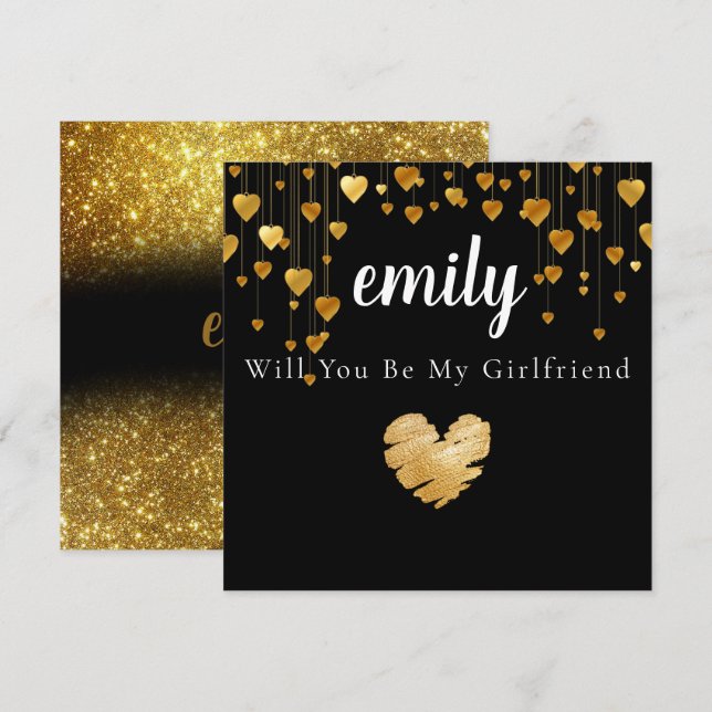 Beautiful Will You Be My Girlfriend Card (Front/Back)